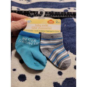 Angel Of Mine Baby Socks Boys Stage 2 6-12 Months 2 Pc New